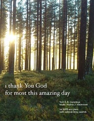 I thank you God for most this amazing Day Instrumental Parts choral sheet music cover Thumbnail